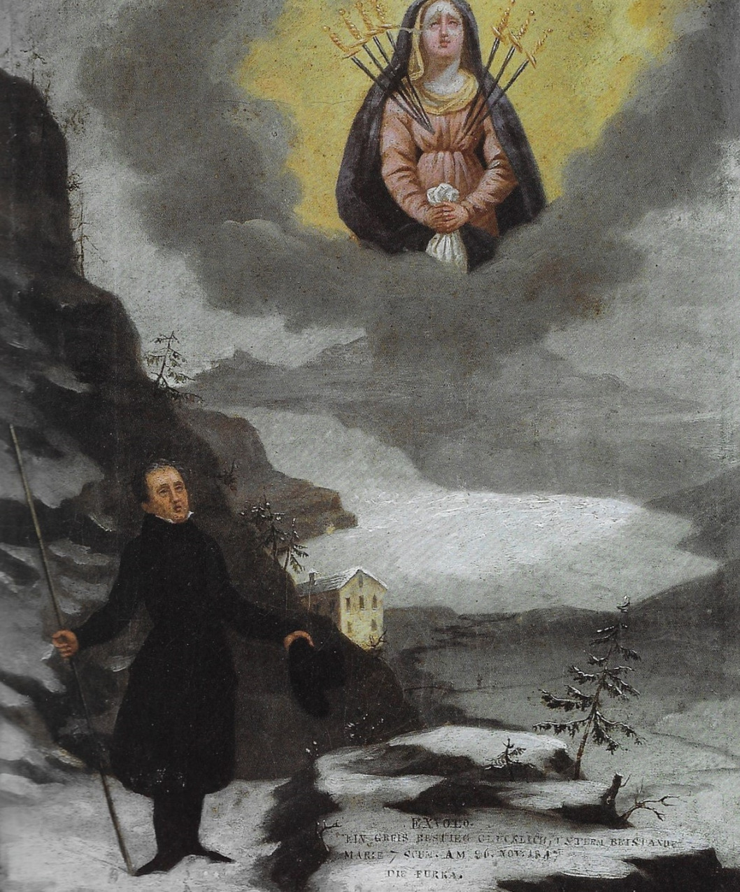 Ex-voto de Laurent-Justin Ritz Ermitage Longeborgne pèlerinage Valais