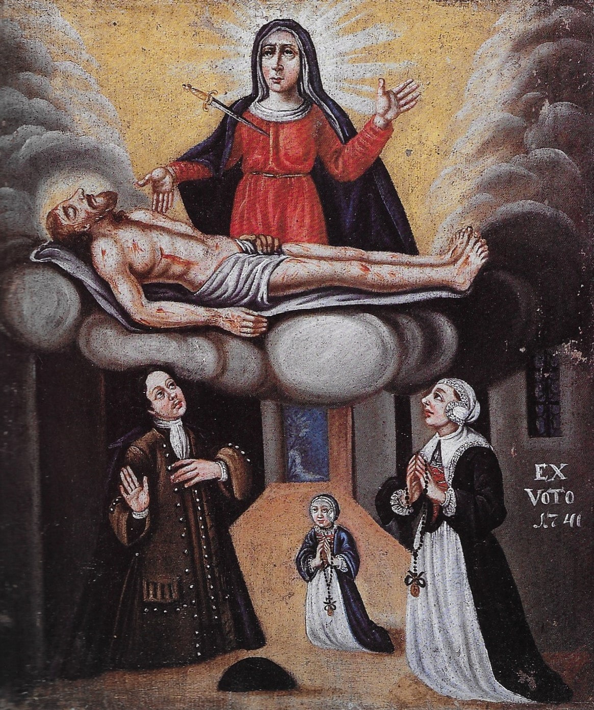 Marie Notre-Dame de Compassion Ex-voto Ermitage Longeborgne pèlerinage Valais