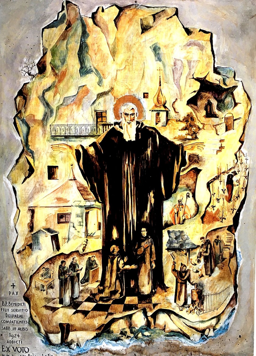 Ex-voto des Pères Bénédictins de l'Ermitage Longeborgne pèlerinage Valais